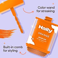 Hally Hair Temporary Hair Color Shade Stix Orange 12 Ml Washable Hair Chalk For Kids Teens Adults One Day Pop Of Color