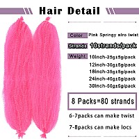 Marley Hair 30 Inch Pre Separated Springy Afro Twist Hair 8 Packs Marley Twist Braiding Hair For Faux Locs Crochet Hair Syntheti