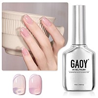 Gaoy Jelly Nude Gel Nail Polish 16Ml Sheer Pink Crystal Translucent Soak Off Gel Polish Uv Light Cure For Nail Art Diy 1642 C