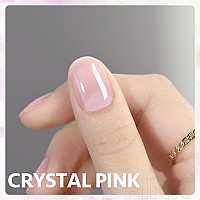 Gaoy Jelly Nude Gel Nail Polish 16Ml Sheer Pink Crystal Translucent Soak Off Gel Polish Uv Light Cure For Nail Art Diy 1642 C