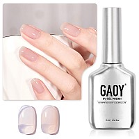 Gaoy Jelly Nude Gel Nail Polish 16Ml Sheer Translucent Soak Off Gel Polish Uv Light Cure For Nail Art Diy 1524 Milk Tea