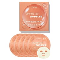 I Dew Care Sheet Mask Pack Glow Up Bubbles Bubble Facial Mask With Vitamin And Niacinamide Daily Skin Care Brightening I