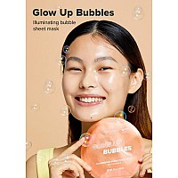 I Dew Care Sheet Mask Pack Glow Up Bubbles Bubble Facial Mask With Vitamin And Niacinamide Daily Skin Care Brightening I