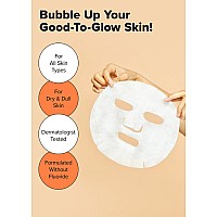 I Dew Care Sheet Mask Pack Glow Up Bubbles Bubble Facial Mask With Vitamin And Niacinamide Daily Skin Care Brightening I