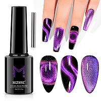 Mizhse 9D Cat Eye Gel Nail Polish 10Ml Holographic Galaxy Cateye Magnetic Nail Polish Gel Magic Chameleon Manicure Setpurple