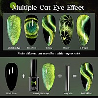 Mizhse 9D Cat Eye Gel Nail Polish 10Ml Christmas Holographic Galaxy Cateye Magnetic Nail Polish Gel Magic Chameleon Manicure S