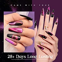 Mizhse 9D Cat Eye Gel Nail Polish 10Ml Holographic Galaxy Cateye Magnetic Nail Polish Gel Magic Chameleon Manicure Setpink