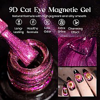 Mizhse 9D Cat Eye Gel Nail Polish 10Ml Holographic Galaxy Cateye Magnetic Nail Polish Gel Magic Chameleon Manicure Setpink