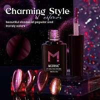 Mizhse 9D Cat Eye Gel Nail Polish 10Ml Holographic Galaxy Cateye Magnetic Nail Polish Gel Magic Chameleon Manicure Setpink