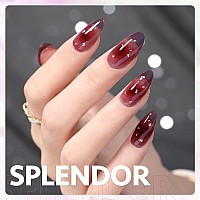 Gaoy Jelly Nude Gel Nail Polish 16Ml Sheer Translucent Soak Off Gel Polish Uv Light Cure For Nail Art Diy 1627 Splendor