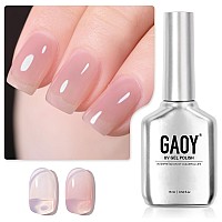 Gaoy Jelly Nude Gel Nail Polish 16Ml Sheer Rose Pink Translucent Soak Off Gel Polish Uv Light Cure For Nail Art Diy 1624 Ocea