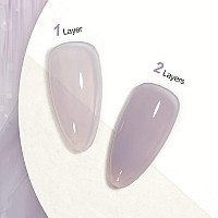 Gaoy Jelly Nude Gel Nail Polish 16Ml Sheer Translucent Soak Off Gel Polish Uv Light Cure For Nail Art Diy 1516 Cool Gray