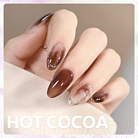 Gaoy Jelly Nude Gel Nail Polish 16Ml Sheer Dark Brown Translucent Soak Off Gel Polish Uv Light Cure For Nail Art Diy 1628 Hot