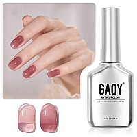 Gaoy Jelly Nude Gel Nail Polish 16Ml Sheer Pink Burgundy Translucent Soak Off Gel Polish Uv Light Cure For Nail Art Diy 1626