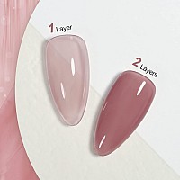 Gaoy Jelly Nude Gel Nail Polish 16Ml Sheer Pink Burgundy Translucent Soak Off Gel Polish Uv Light Cure For Nail Art Diy 1626