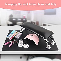 Nail Arm Rest For Acrylic Nails With Nail Table Mat Microfiber Leather Nail Hand Rest Cushion For Nails Soft Hand Pillow Foots