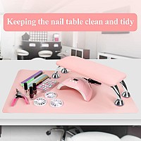 Nail Arm Rest For Acrylic Nails With Nail Table Mat Microfiber Leather Nail Hand Rest Cushion For Nails Soft Hand Pillow Foots