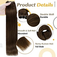 Full Shine Sew In Hair Extensions Real Human Hair 20 Inch Medium Brown Hair Extensions Weft Hair Extensions Human Hair Brazilan