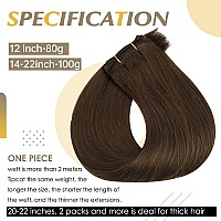 Full Shine Sew In Hair Extensions Real Human Hair 20 Inch Medium Brown Hair Extensions Weft Hair Extensions Human Hair Brazilan