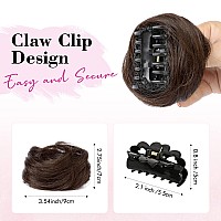 Reecho 2 Pcs Mini Claw Clip In Messy Cat Ears Hair Bun Extensions Hb001 Wig Accessory Updo Hairpieces For Women Girls Pack Of