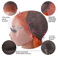 20 Inch Ginger Orange Lace Front Wigs Human Hair Body Wave 13X4 Hd Lace Frontal Human Hair Colored Wigs 150 Density Pre Plucked