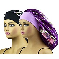 Satin Bonnet Silk Hair Bonnet Satin Sleep Cap Silk Bonnet for Sleeping Braids Long Hair Extra Large Sleep Cap Satin Bonnet