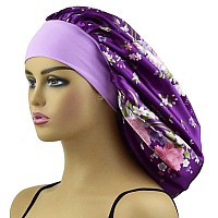 Satin Bonnet Silk Hair Bonnet Satin Sleep Cap Silk Bonnet for Sleeping Braids Long Hair Extra Large Sleep Cap Satin Bonnet