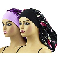 Satin Bonnet Silk Hair Bonnet Satin Sleep Cap Silk Bonnet for Sleeping Braids Long Hair Extra Large Sleep Cap Satin Bonnet