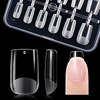 Gelike Ec Short Square Soft Gel Nail Tip X Full Cover Soak Off Clear Gelly Tips Prebuff Pmma False Press On Nail Tips 12 Size