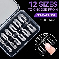 Gelike Ec Short Square Soft Gel Nail Tip X Full Cover Soak Off Clear Gelly Tips Prebuff Pmma False Press On Nail Tips 12 Size