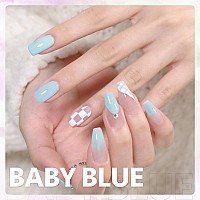 Gaoy Pastel Gel Nail Polish 16Ml Blue Soak Off Uv Light Cure Gel Polish For Spring Summer Soft Candy Nail Art Diy Macaron 1587