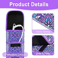 Shappy 2 Pieces Flat Iron Case Heat Resistant Travel Bag Curling Iron Organizers And Storage Neoprene Straightener Holder And Si