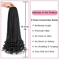 8 Packs 18 Inch Crochet Box Braids Hair With Curly Ends Pre Looped Crochet Braids Goddess Box Braids Crochet Braiding Hair With