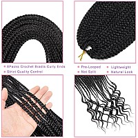 8 Packs 18 Inch Crochet Box Braids Hair With Curly Ends Pre Looped Crochet Braids Goddess Box Braids Crochet Braiding Hair With