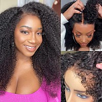 Yiroo Hair 12A 4C Kinky Edges Wig 13X4 Glueless Afro Kinky Curly Lace Front Wigs Human Hair With Curly Baby Hair Hd Transparent