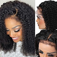 Yiroo Hair 12A 4C Kinky Edges Wig 13X4 Glueless Afro Kinky Curly Lace Front Wigs Human Hair With Curly Baby Hair Hd Transparent