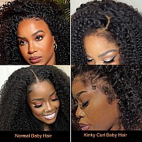 Yiroo Hair 12A 4C Kinky Edges Wig 13X4 Glueless Afro Kinky Curly Lace Front Wigs Human Hair With Curly Baby Hair Hd Transparent