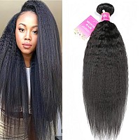 Meiyou 12A Kinky Straight Hair 1 Bundles Yaki Human Hair Weave Unprocessed Brazilian Virgin Remy Sew In Hair Extensions Natural