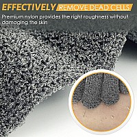 Mig4U Exfoliating Shower Gloves Bath Scrub Glove Medium To Heavy Body Dead Skin Removal Deep Exfoliate Sponge Loofah For Women