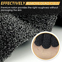 Mig4U Exfoliating Shower Gloves 2 Pairs Bath Scrub Glove Medium To Heavy Body Dead Skin Removal Deep Exfoliate Sponge Loofah F