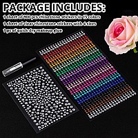 1225 Pcs Of Rhinestone Stickers 3456Mm Clearcolorful Self Adhesive Face Gems Stick On Body Crystal Jewels With Quick Dry Ma