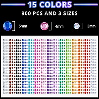 1225 Pcs Of Rhinestone Stickers 3456Mm Clearcolorful Self Adhesive Face Gems Stick On Body Crystal Jewels With Quick Dry Ma