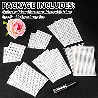 1982 Pcs Of Rhinestone Stickers In 3456810Mm Clear Self Adhesive Face Gems Stick On Body Crystal Jewels With Quick Dry Mak