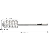 Pana Smooth Top Large Barrel 332 Shank Size Silver Extra Coarse Grit Fast Remove Acrylic Or Hard Gel Nail Drill Bit For