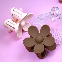 Flower Hair Clips 8Pcs Hair Claw Clips Cute Hair Clips Daisy Hair Clips Nonslip Large Claw Clips Thick Hair Clip Big Hair Clips