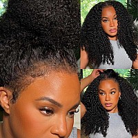 Beauty Forever 4C Kinky Curly 13X4 Lace Front Wigs With Kinky Edges Hairline Glueless Hd Lace Frontal Wigs Pre Plucked24 Inch C