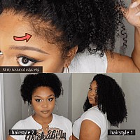 Beauty Forever 4C Kinky Curly 13X4 Lace Front Wigs With Kinky Edges Hairline Glueless Hd Lace Frontal Wigs Pre Plucked24 Inch C