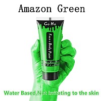 Go Ho Amazon Green Body Paint Washable237Oz70Mlwater Based Cream Bright Green Face Paintst Patricks Day Accessorieshallow