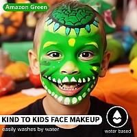 Go Ho Amazon Green Body Paint Washable237Oz70Mlwater Based Cream Bright Green Face Paintst Patricks Day Accessorieshallow