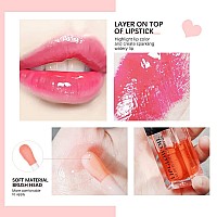 Lip Oil Hydrating Tinted Lip Balm, Plump Lip Gloss Lip Care Transparent Toot Lip Oil Tinted, Glass Lip Glow Oil Fresh Texture & Non-sticky, Nourishing Repairing Lightening Lip Lines Lip Care Products ( 007# Raspberry )